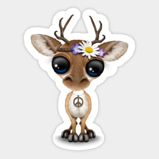 Cute Baby Deer Hippie Sticker